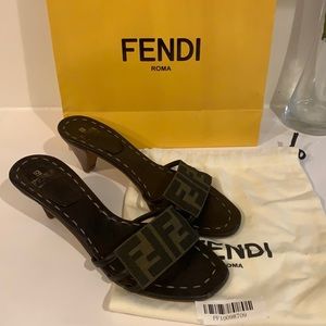 Fendi Slip-on Logo Sandals
